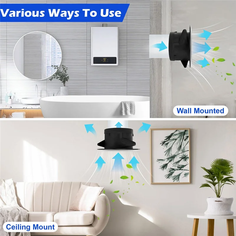 B84B-Runde 4-Zoll-Abluftabdeckung mit integriertem Netzbildschirm, für Badezimmer, für Zuhause, Büro, Garage