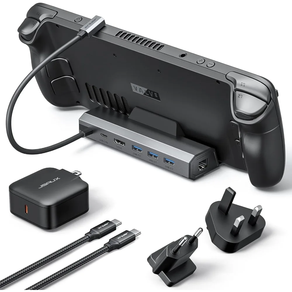 

6-in-1 Gaming Dock with 4K@120Hz HDMI, 100W Charging, Gigabit Ethernet for Handheld Consoles