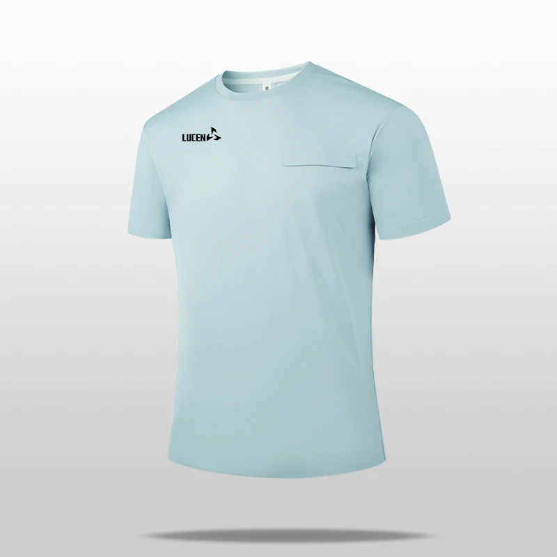 LUCEN Men's new summer high-quality outdoor sports quick-drying T-shirt for running fitness breathable short-sleeved shirt Tops