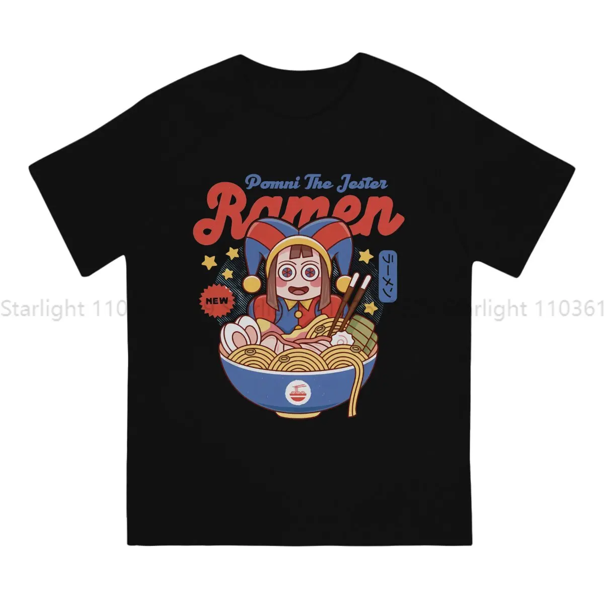 The Amazing Digital Circus TShirt Pomni The Jester Ramen Basic T Shirt Homme Men Clothes New Design