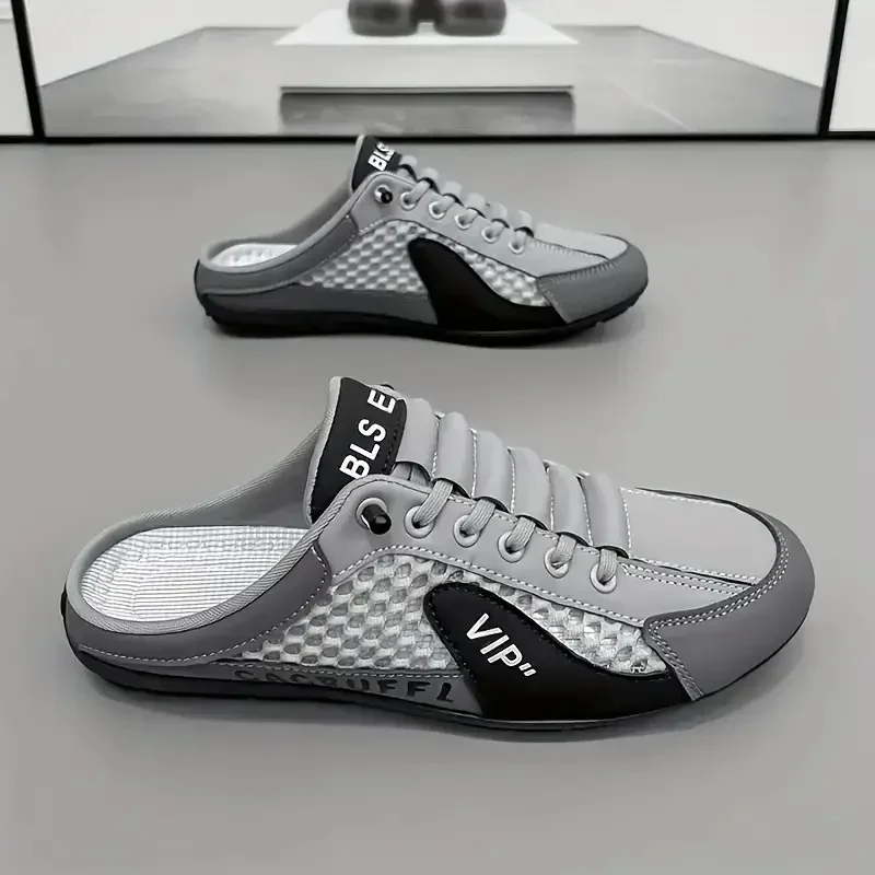 Men's Fashion Soft-soled Half Slippers Summer Men Trendy Bottom Casual Shoes Soft Sole Support Shoes Sneakers Zapatos De Hombre image 3