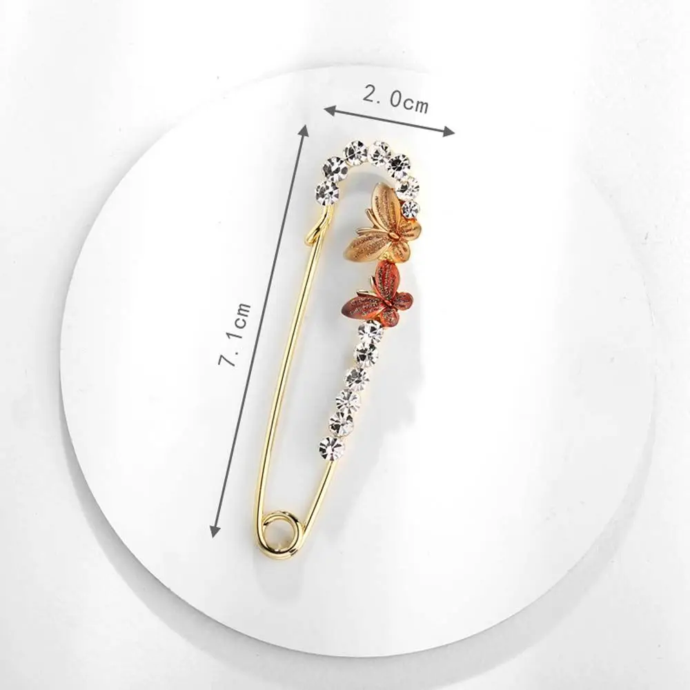 للنساء فتاة معطف أنيق دبوس الأمان حجر الراين المينا سبيكة القوس فراشة الصدار مجوهرات اكسسوارات دبابيس دبوس