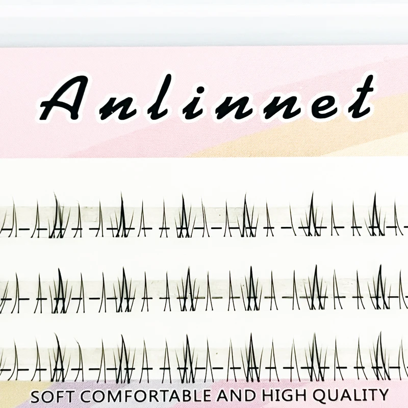 3 rows of V-shaped eyelashes with 5mm natural eyelashes, simple grafting and makeup tool