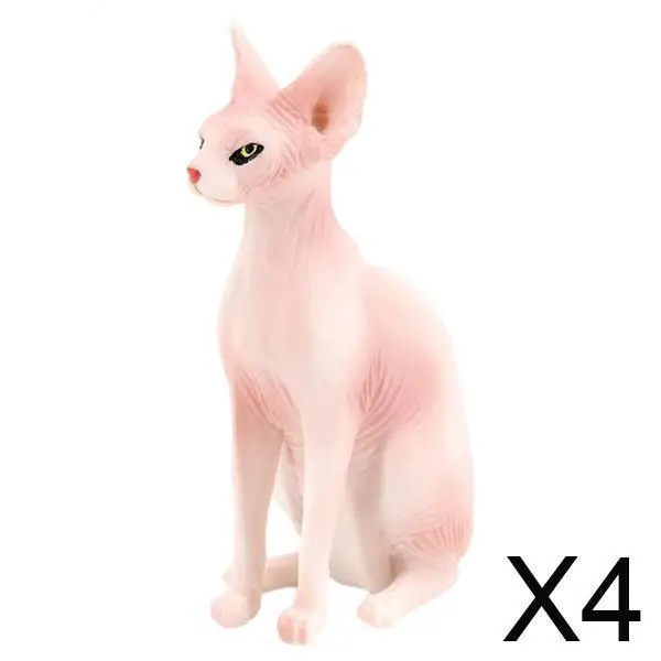 

Игрушечная фигурка кошек и животных ручной работы, реалистичный стиль, художественные игрушки, декор для вечеринки, модель животного, статуя для настольного использования