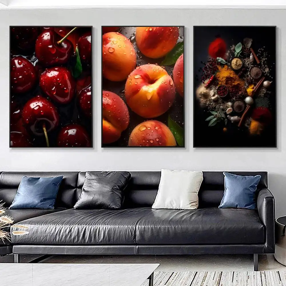 لذيذ الغذاء الغذاء الاباحية الفواكه ملصق جدار الفن الطباعة مقاوم للماء غرفة المعيشة المنزلي غرفة نوم بار ديكور جمالي #5