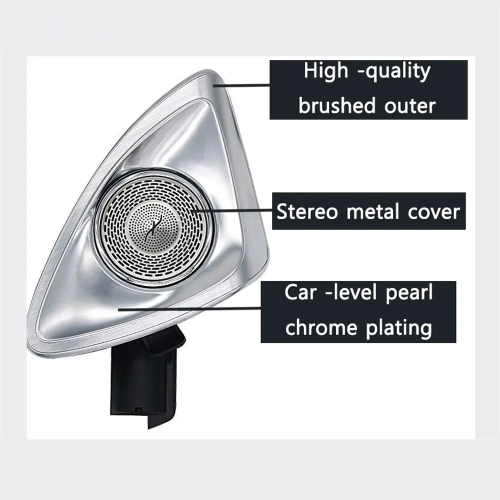 64 Colors 4D Rotating Tweeter Speaker For Mercedes Benz W213 W205 X253 W222 W223 W206 C/E/GLC/S-Class Car 3D Treble Horn Refit