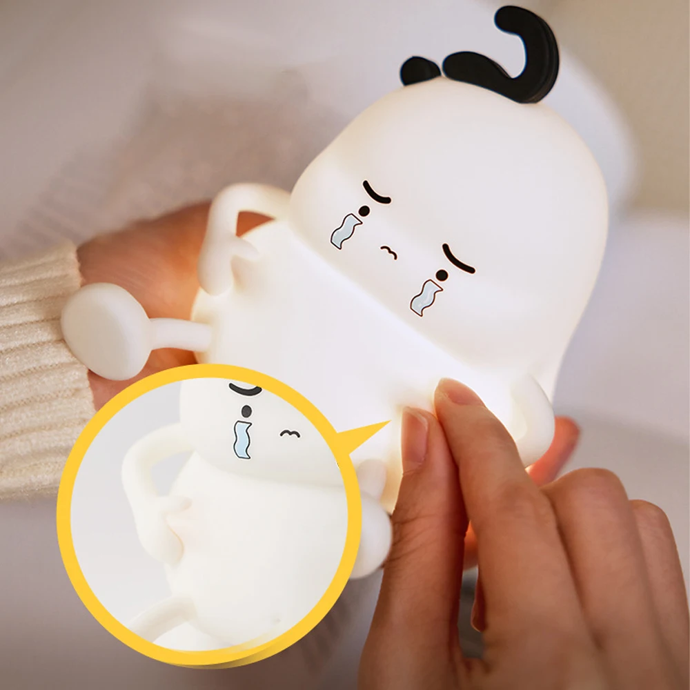 Funny Mini Silicon Night Light Cute Creative Bedroom LED Night Light Children's Cartoon Silicone Atmosphere Light Clapping Light