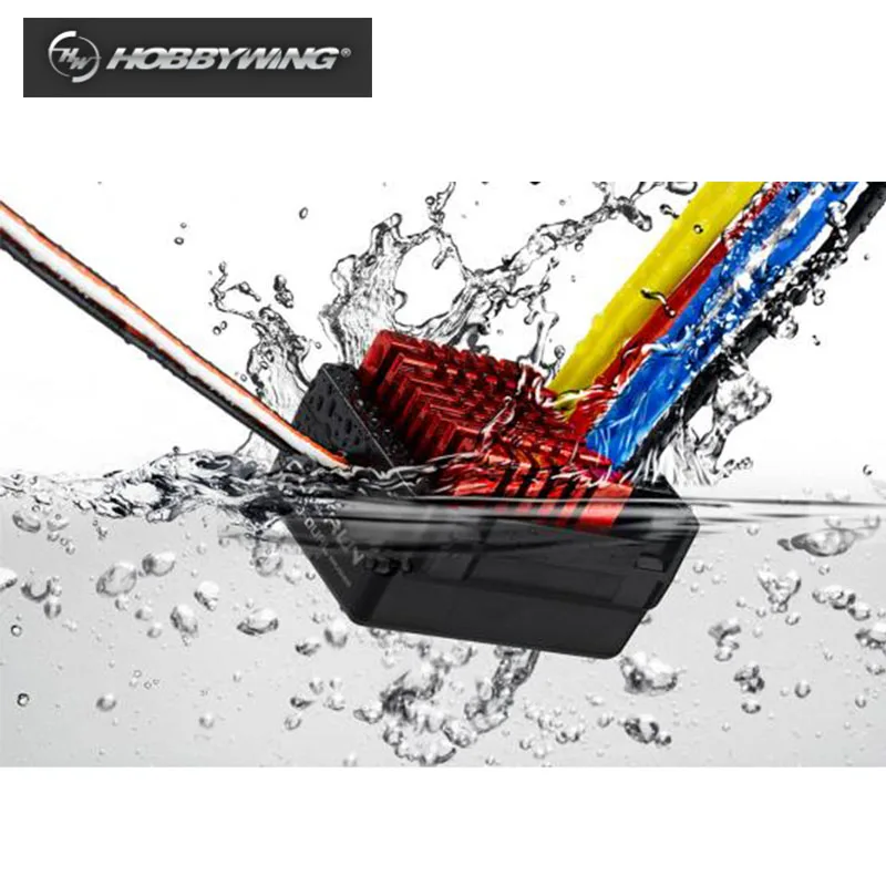 Hobbywing QuicRun 0880-Dual-Brushed Waterproof Brushed ESC 60A RC Speed Controller for 1/8 RC Vehicle Model Parts