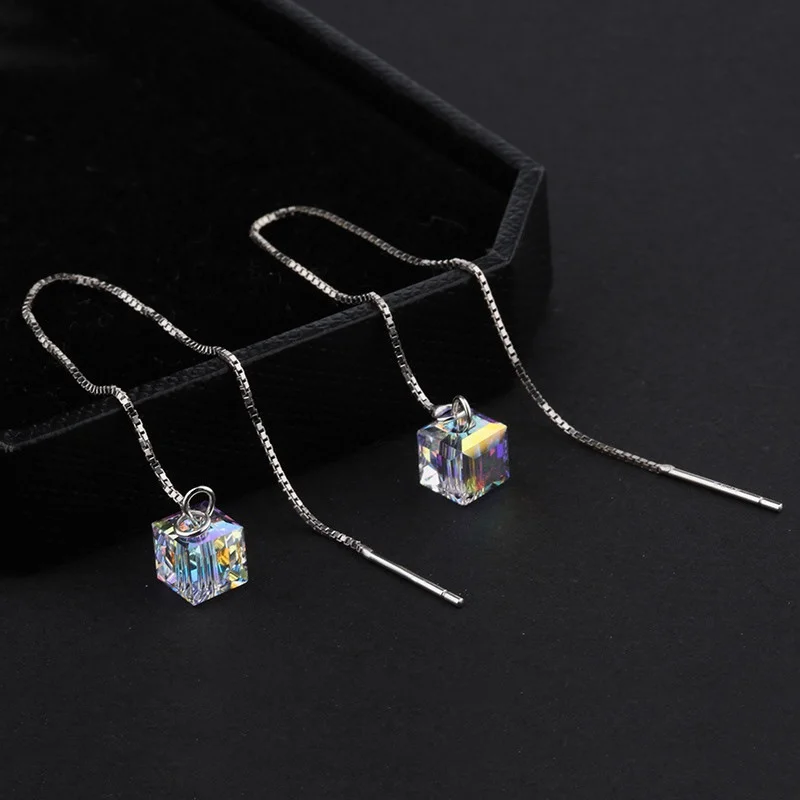 Fashion Simple Square Threader Earrings, New Creative Party Souvenir Gifts, Universal Jewelry for Friends &