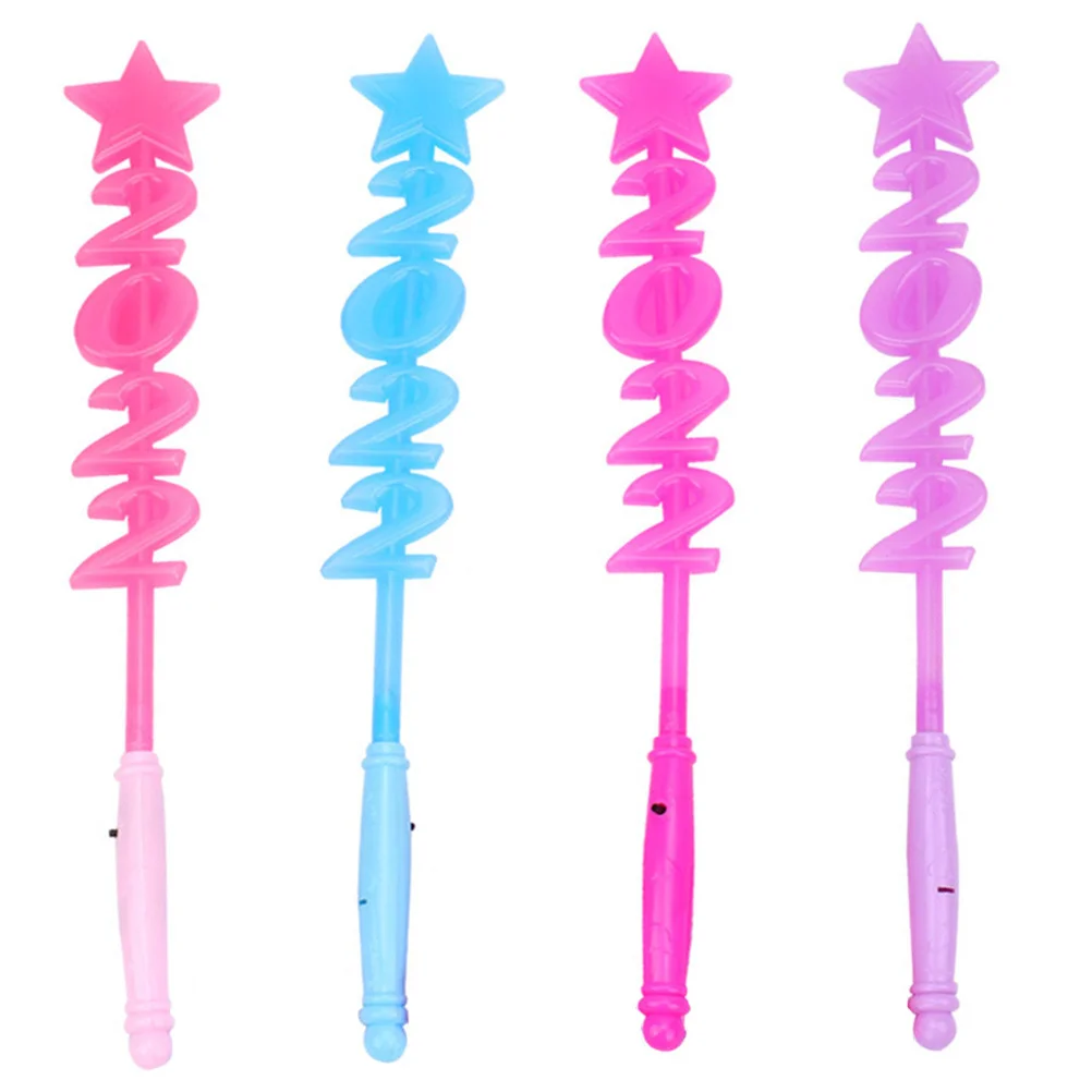 4 قطعة 2022 عدد وسائط ضوء وماض متوهجة حافة ناعمة مهرجان عصا اليد للحزب أداء الرقص المرحلة زي