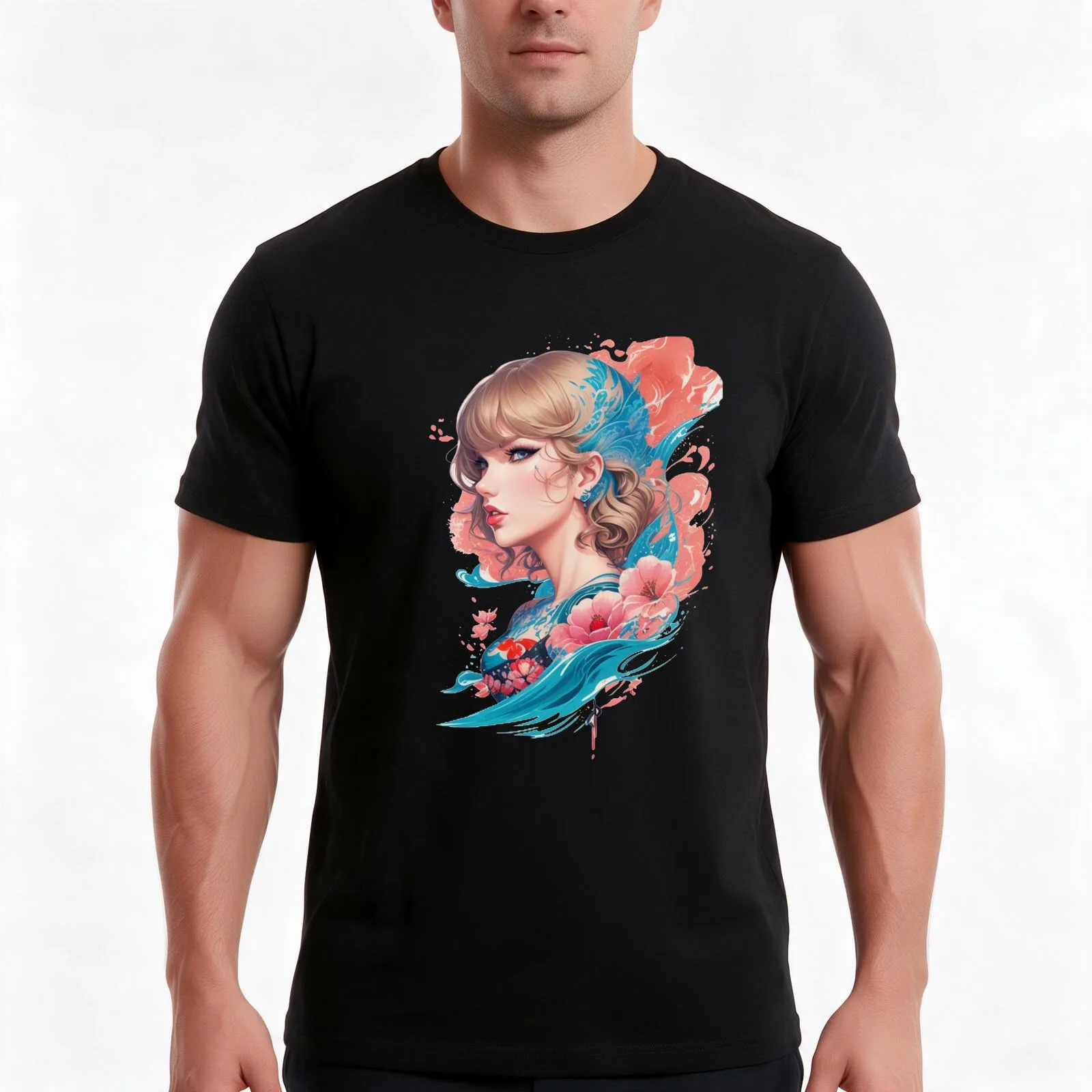 Swift Japan art style T-Shirt Summer Casual Cotton Tee Oversized Streetwear Tops Vintage Graphic Print Unisex Men Women