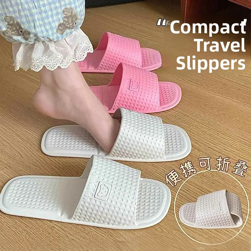 

Disposable Thiened Non-Slip Travel Slippers Portable Hotel Bathing Ladies oes Foldable Easy Carry for Busin Trips