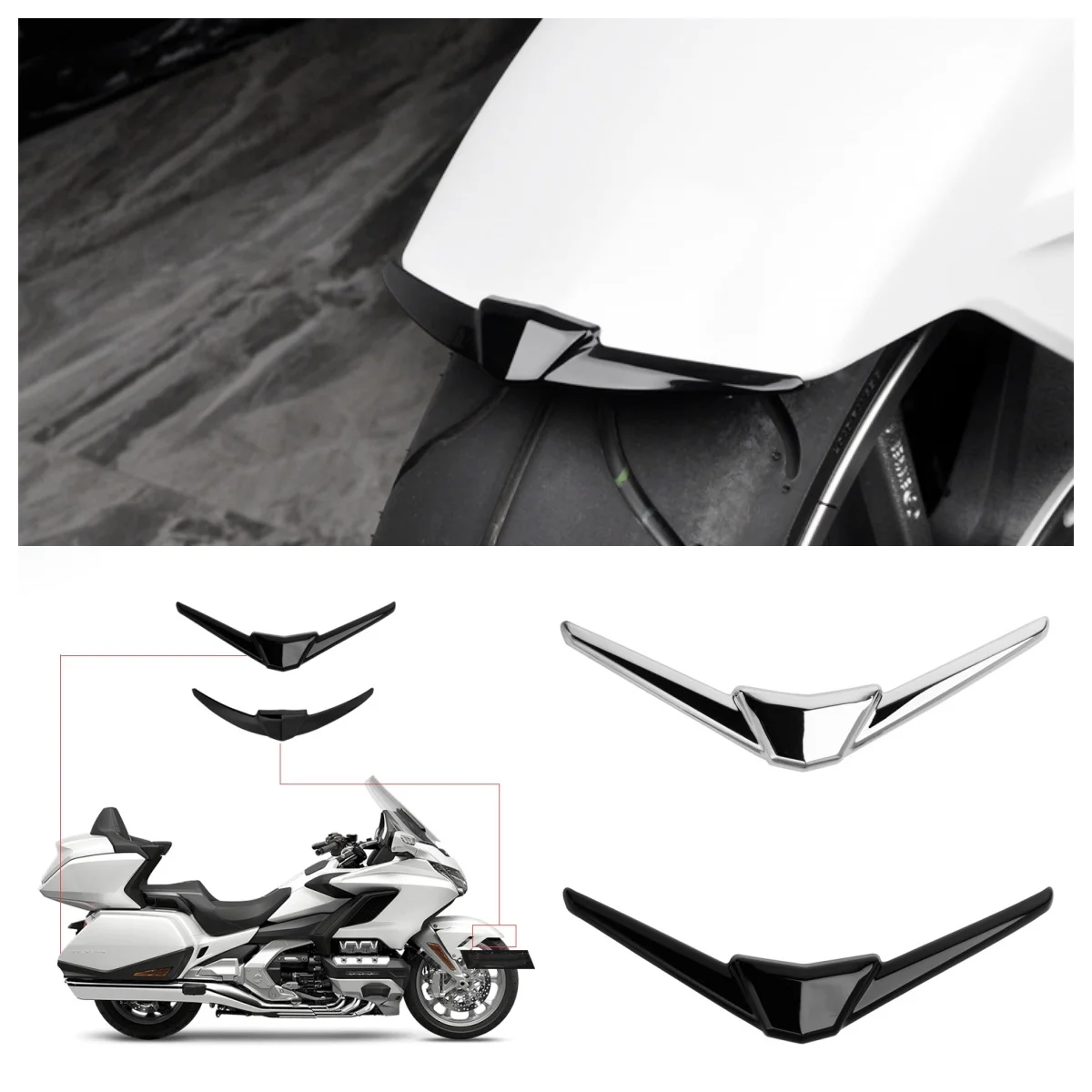 

Motorcycle Fenders Mountain off-road For Honda Gold Wing GL1800 Front Rear Tires Mudguard Carbon Fiber Mud Flaps Accessory