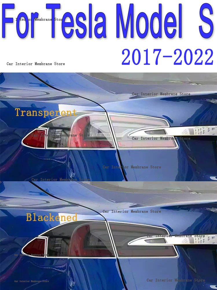 

For Tesla Model S（2017-2022） Car Exterior Headlight Anti-scratch Front Lamp Tint TPU Protective Film Cover Repair Accessories