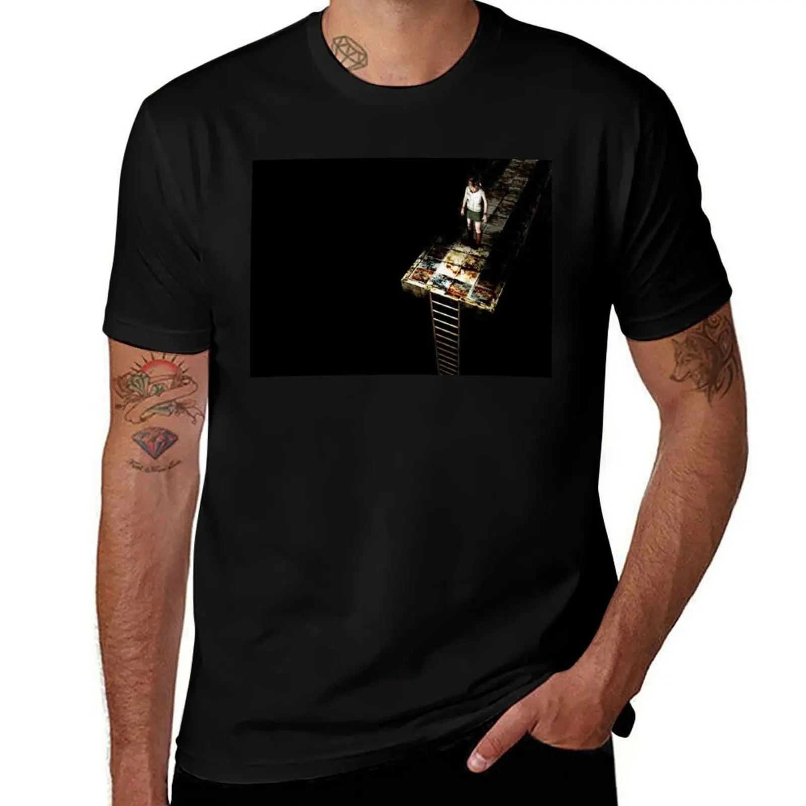 

Silent Hill 3 Cheryl (Heather) Mason's ladder to hell T-Shirt graphic tee shirt man t shirt graphics anime t shirts men clothes