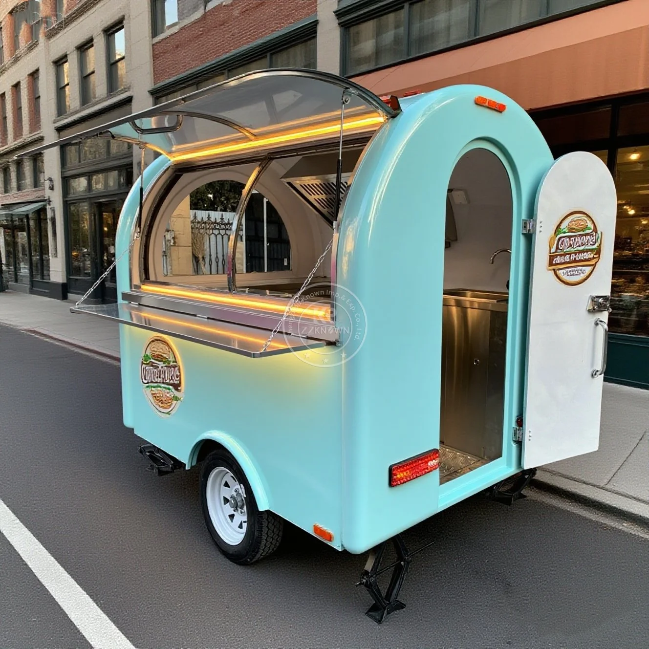 

Customized Size Food Truck Mobile Kitchen Ice Cream Truck Coffee Cart Food Van Concession Catering Trailers For Sale