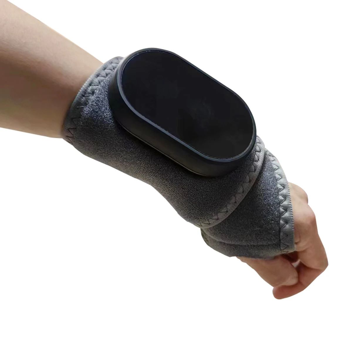 Wrist massager, hand joint vibration massager, heated gray portable