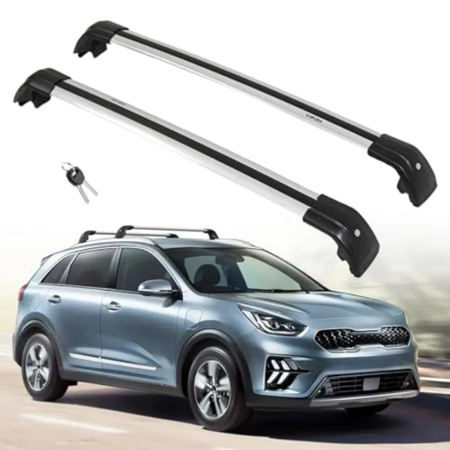 

Запираемые багажники на крышу, перекладина для багажников на крыше, совместимые с Kia NIRO 20172022, безопасные багажные направляющие для Transporti