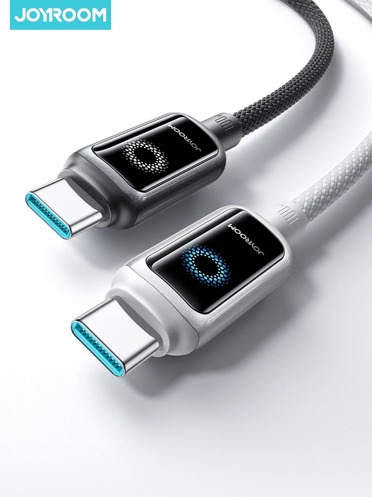 Joyroom 100W USB-C-Kabel mit automatischer Abschaltung, schnelles Laden, Typ-C-Kabel für iPhone 17 16 15 Pro Max, Xiaomi, Samsung S-A55