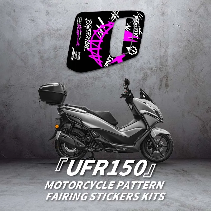 

For HAOJUE UFR150 2025 Storage Box Decal Set - 100% Waterproof, Stylish Cartoon Design Stickers for Customization