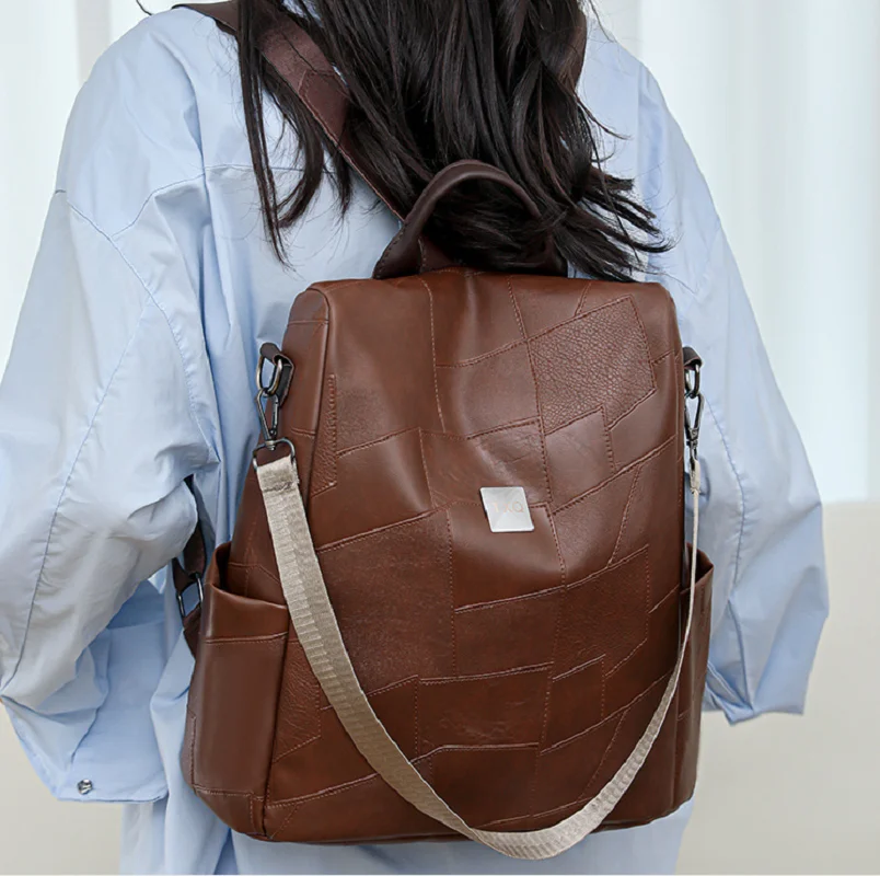 

2025 новые модные высококачественные рюкзаки из мягкой кожи, женские большие вместительные противоугонные дорожные сумки на плечо, школьная сумка