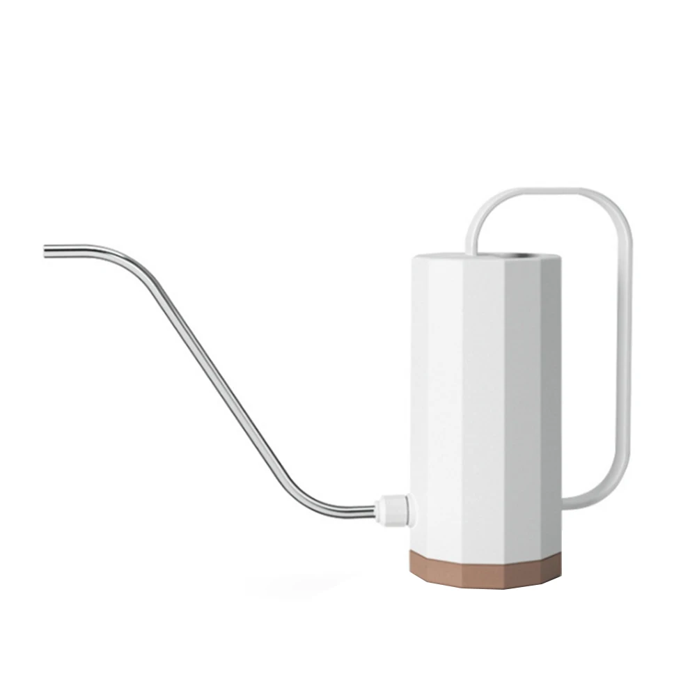 1000ml Plant Watering Can Stainless Steel Curved Mouth Watering Can Household Removable Nozzle Multi-function Bonsai Garden Tool