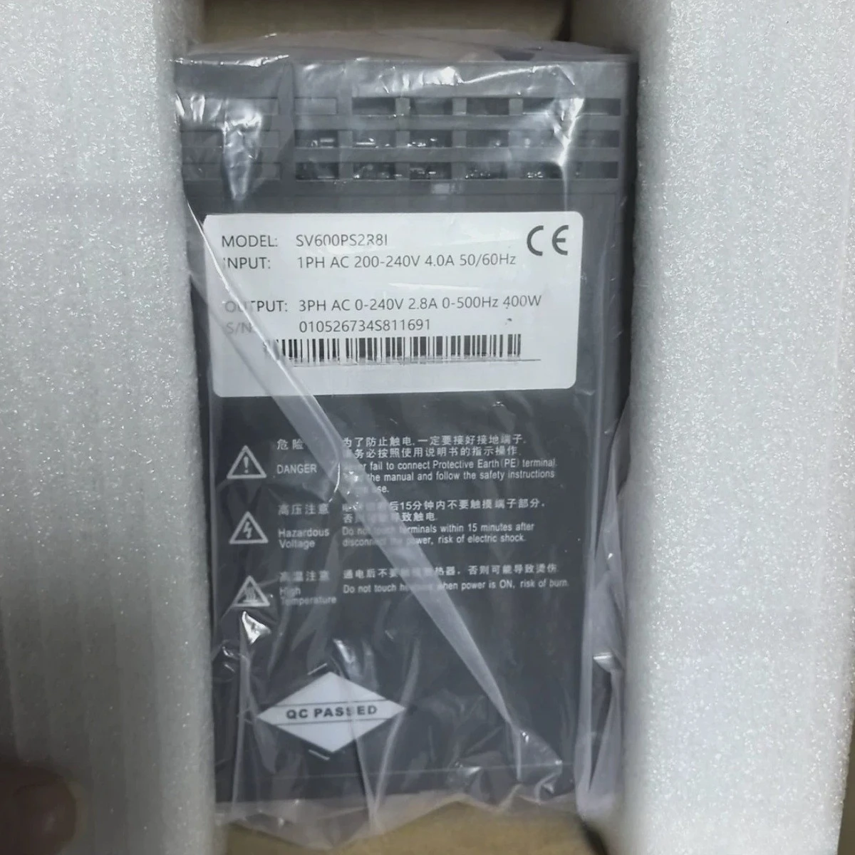 Factory Direct Compatible withSV600PS2R8I 400W Pulse Servo Driver, Single Phase 220V