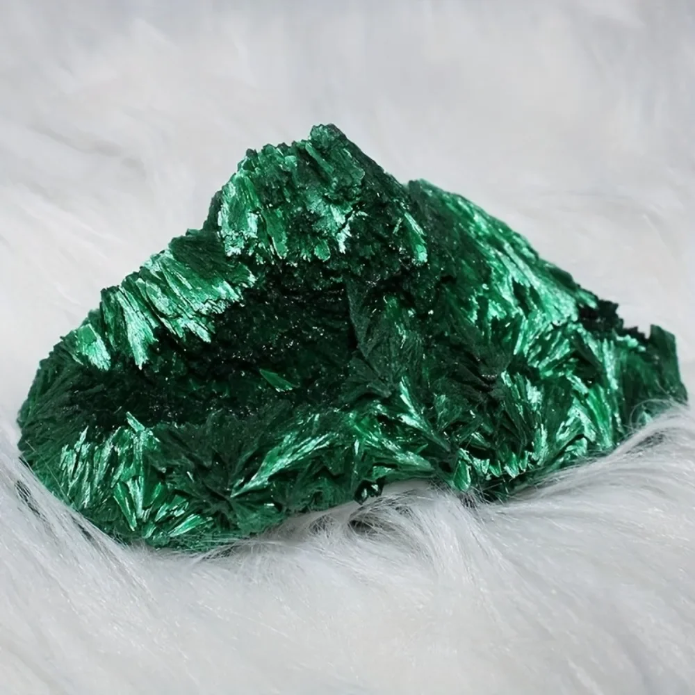 Natural Velvet Malachite Raw Specimen Mineral Collection Precious Crystal Cluster