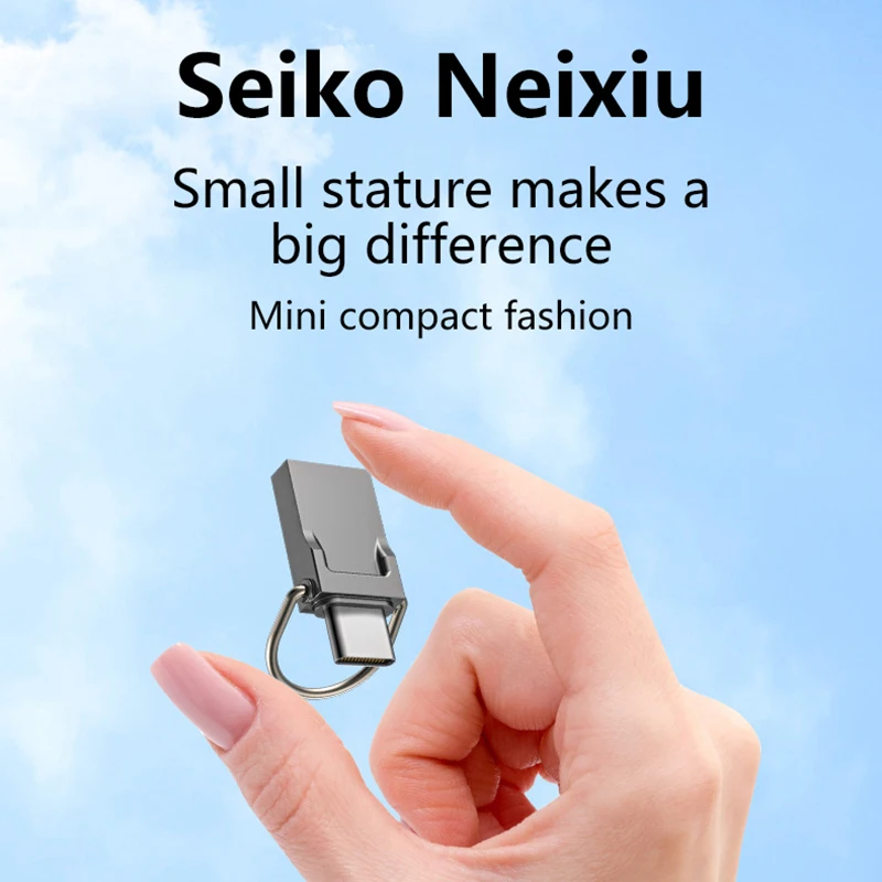 DM USB 2.0 100 MB/S USB 플래시 드라이브, 금속 가죽 펜 드라이브, C타입 자동차 USB 방수 메모리 스틱 펜 드라이브, 64GB