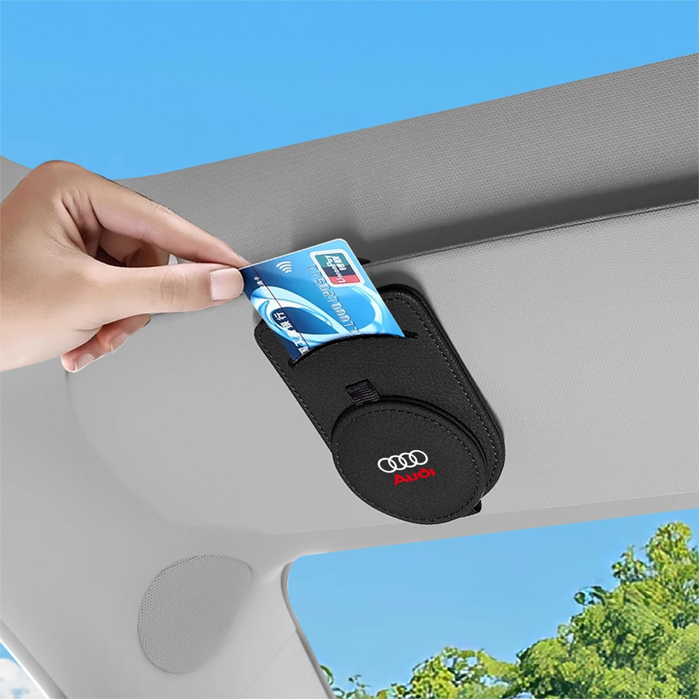 

Автомобильный солнцезащитный козырек, зажимы для очков, вешалка для солнцезащитных очков, чехол для карт, держатель для очков, авто аксессуары для интерьера для AUDI SLINE S3 S4 S5 Q6 A6