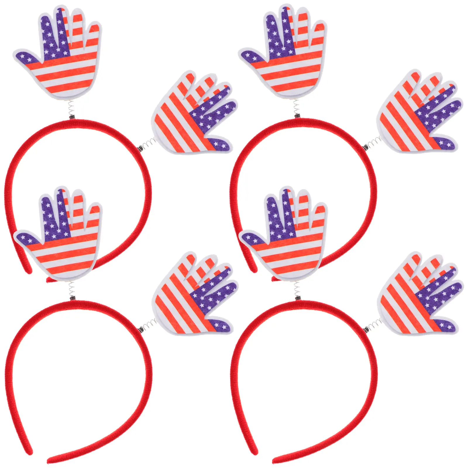 

4pcs Patriotic Headbands Flag Hair Decor Independence Day Party Supplies Festival Costume Accessories National Celebration