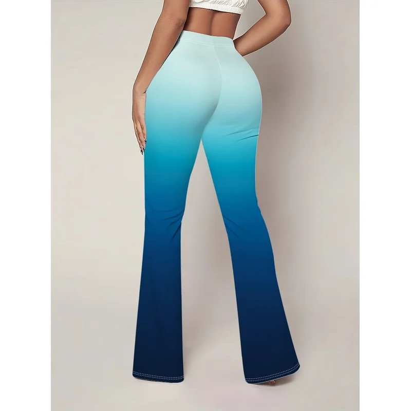 Graduated pattern wide-leg pants, suitable for casual wear of teenagers aged 7 to 16.