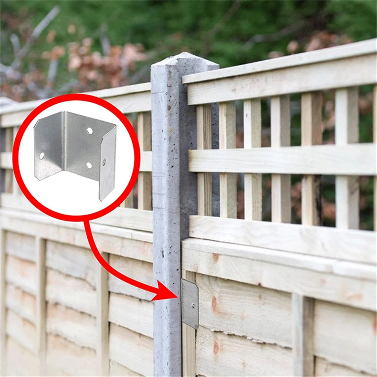 ABNJ รั้วแผงคลิป Trellis U คลิปสําหรับไม้โพสต์, รั้วที่ปลอดภัยหรือ RefixPanel ชุบสังกะสีรั้วคลิป 32 มม.