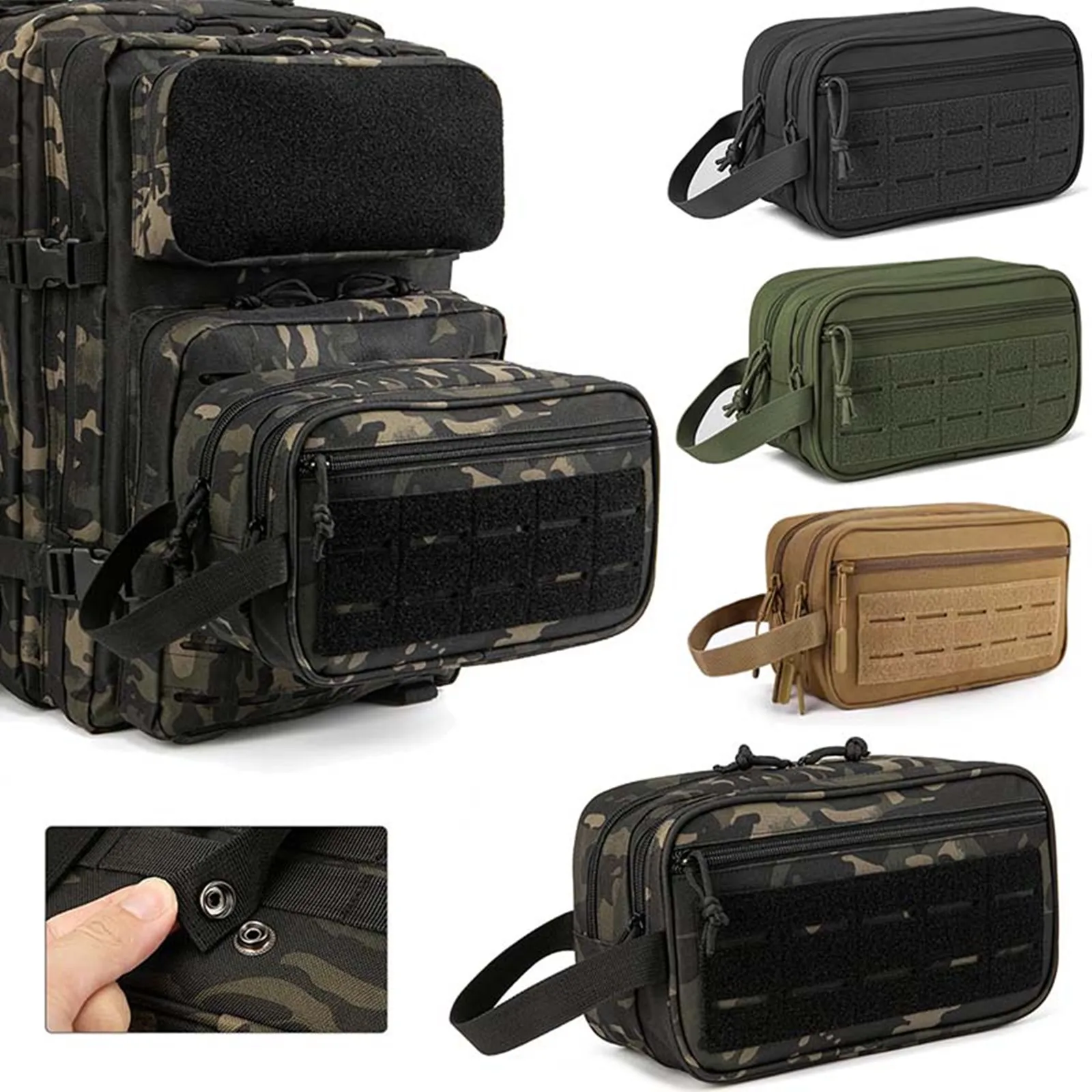 Wasserdichte Taktische Kulturtasche für Männer, Reise-Duschset, Molle-Tasche, Rasierset für Männer, Kosmetiktasche, Outdoor-Tasche