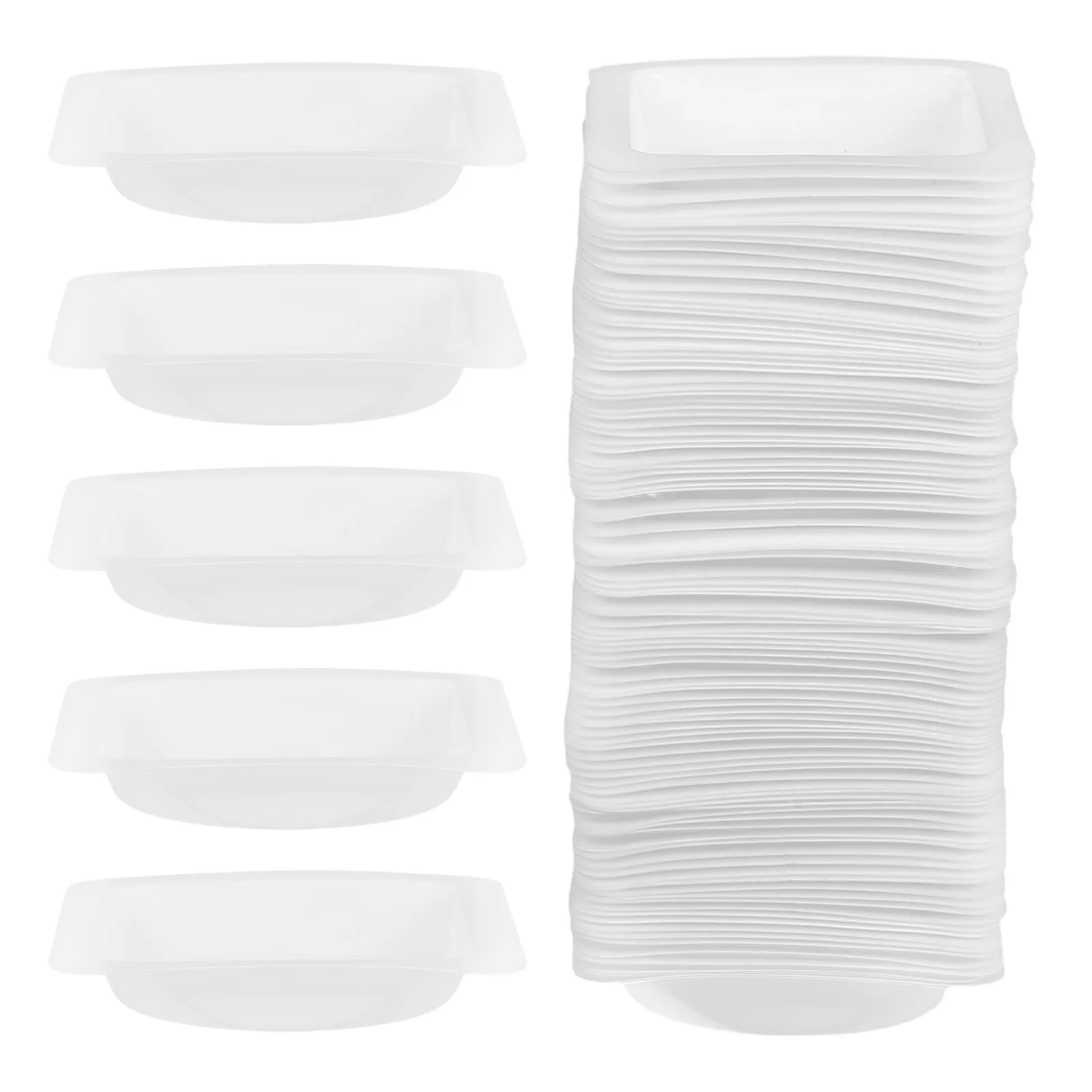 

100pcs Plastic Weighing Dishes Lab Equipment Small Weigh Boats Precision Measurement Portable Accurate Containers