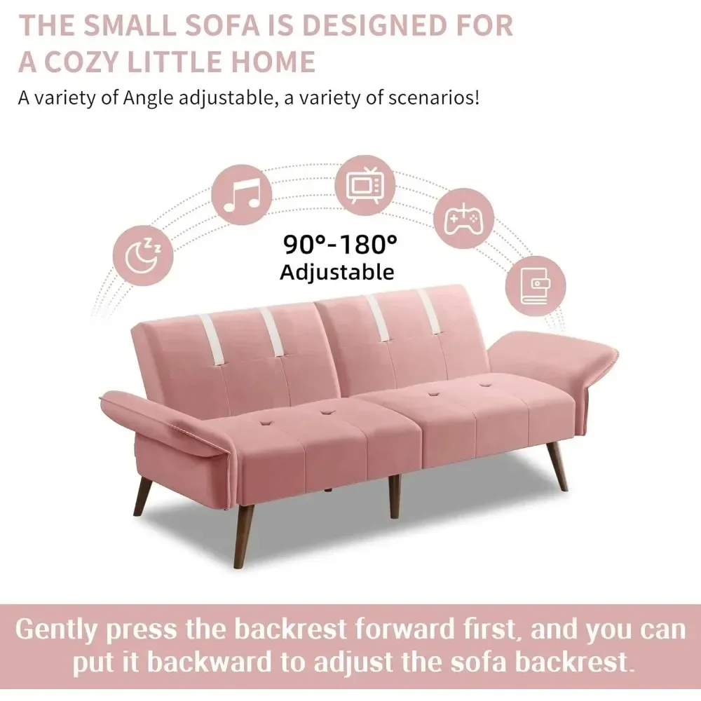 Futon Schlafs ofa moderne Klapp schlafs ofa für Wohnzimmer, Samt Loves eat Sofa Couch Sofa Cama für Wohnungen