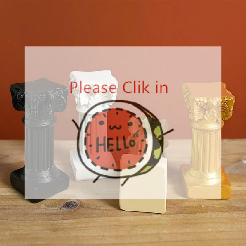 【BA】Roman Pillar Greek Column Statue Pedestal Candlestick Stand Figurine Sculpture Indoor Home Dinning Room Garden Scenery Decor
