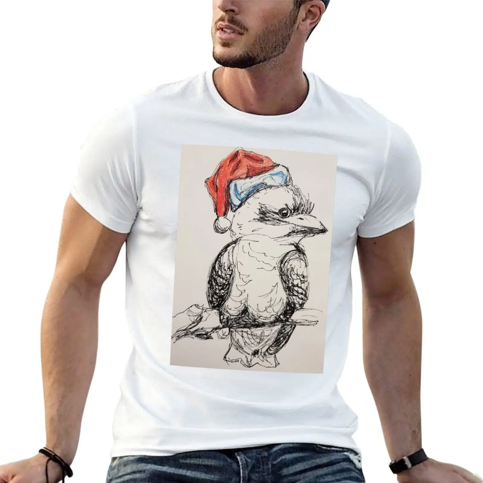 

Christmas Kookaburra T-Shirt man t shirt designer man t shirt cotton T-Shirt