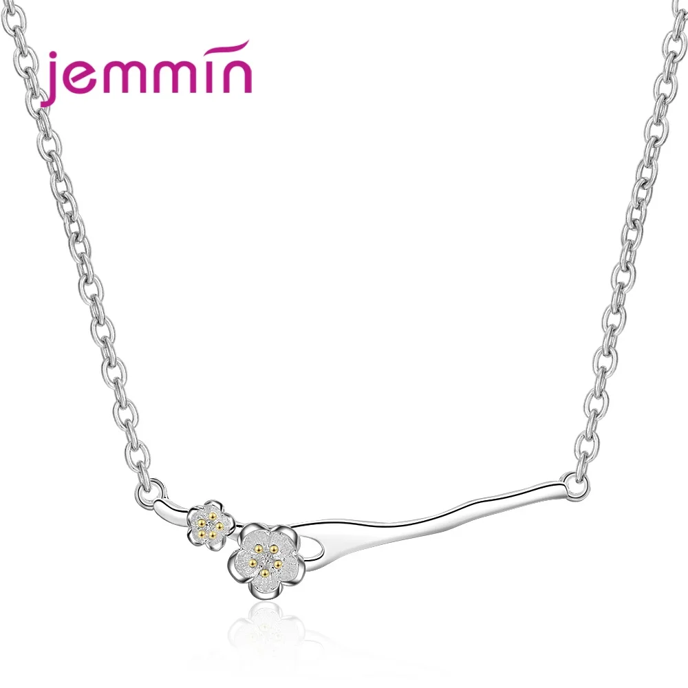 Genuine 925 Sterling Silver Pendant Necklace For Women Fashion Jewelry Sparkling Cubic Zirconia Best Gift For Party Appointment