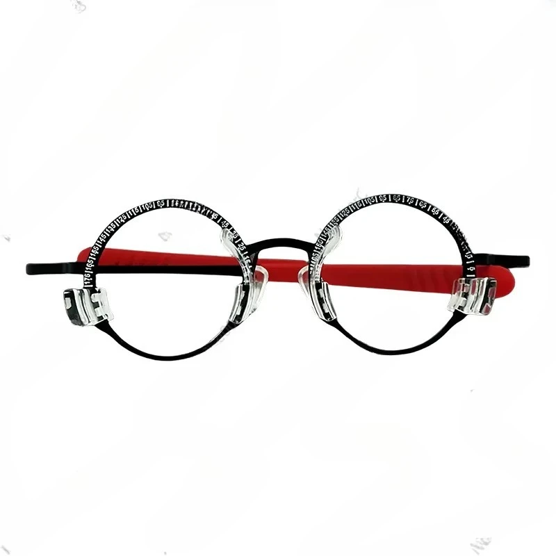 Titanium Alloy Trial Frame, Adjustable PD Nose Bridge Try-on Glasses for Optical Lens Testing, New Lightweight