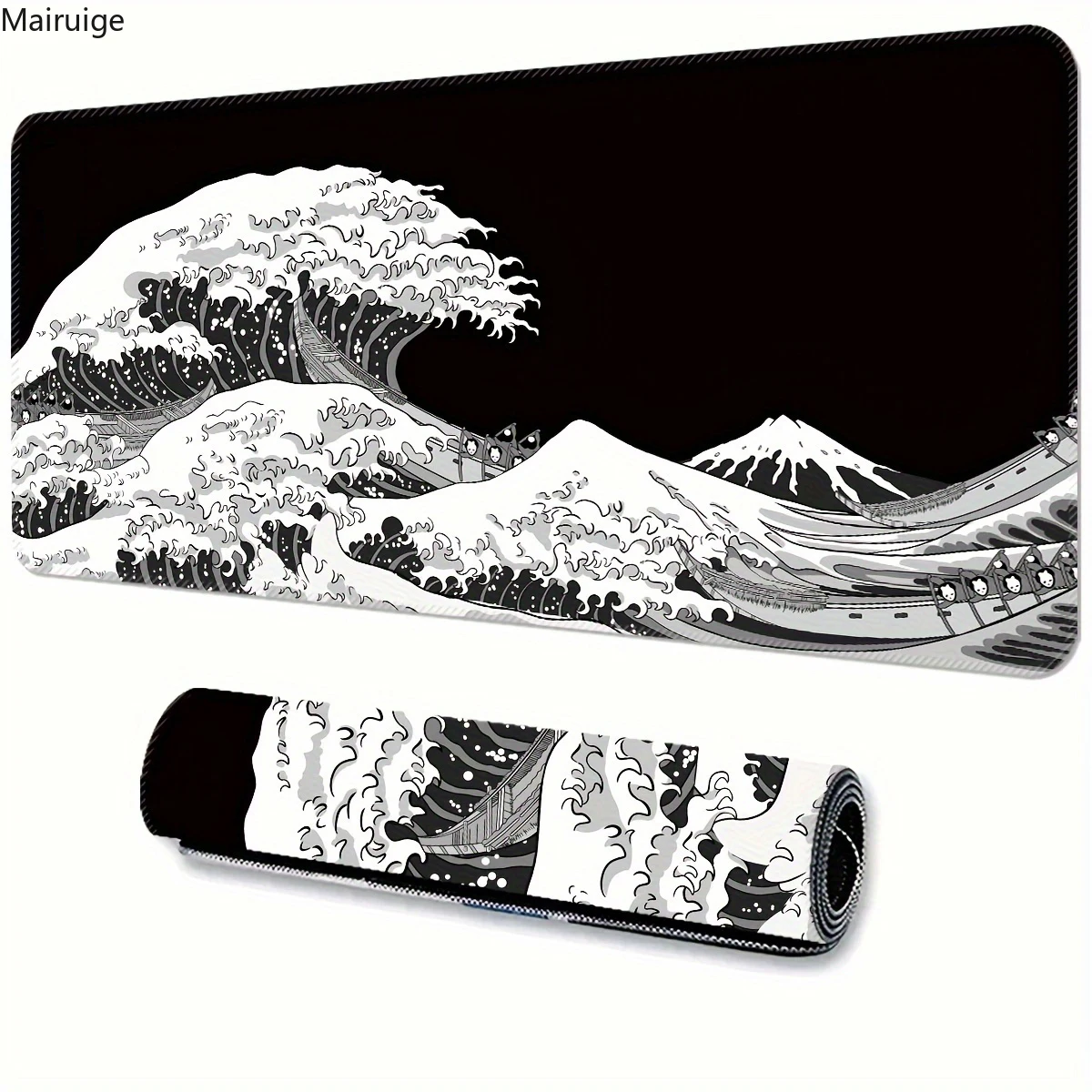 

Коврик для мыши The Great Wave Kanagawa Art Design, большой коврик для компьютерного офиса, резиновый противоскользящий коврик для игровой клавиатуры, длинный настольный коврик