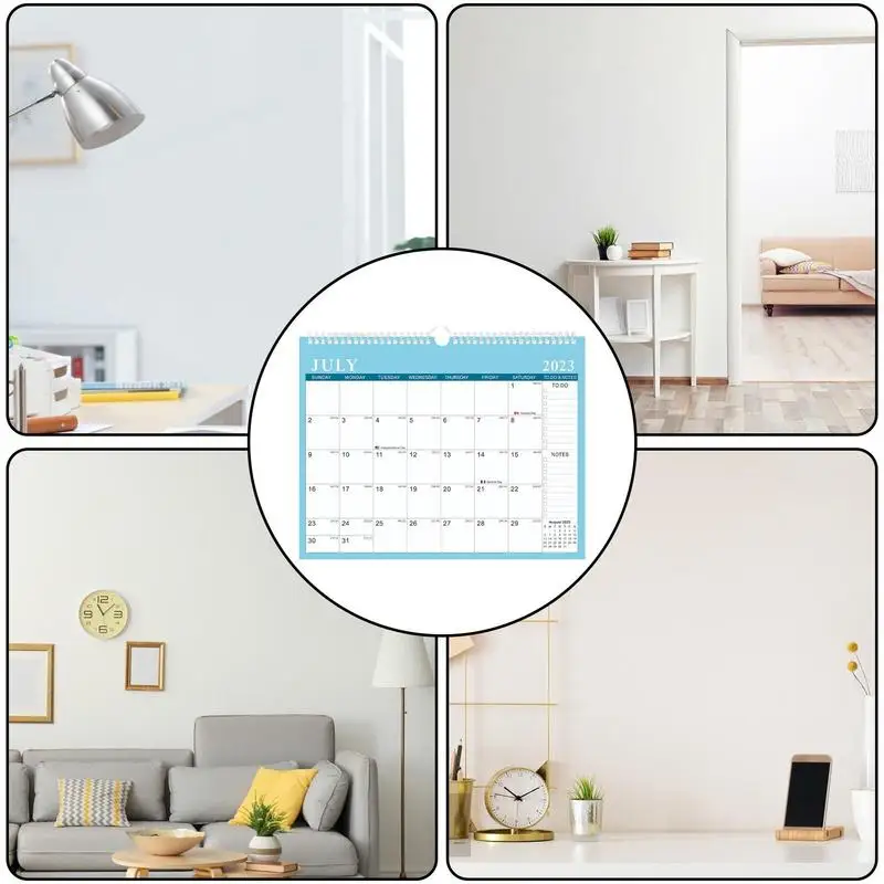 Wall Calendar 2023-24 Family Planner Monthly Desktop Minimalist Wall Aesthetic Planner Calendar 14.7*11.4in Calendar Planner