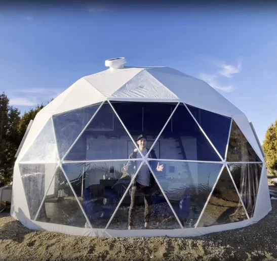 Outdoor Glamping Hot Sale Steel Geodesic Dome Tent Waterproof Transparent Star View Bubble House for Resort Accommodation
