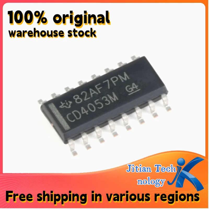 10PCS 100%Original CD4053BM96 logo CD4053M SOIC16 New in Stock