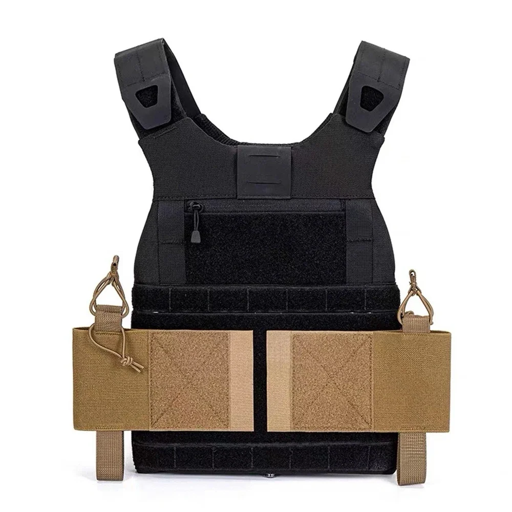 Cummerbund Side 5.56 Mag Holder Radio Pouch with Hook and Loop Tactical Magazine Expander Wing Holster for Chest Rig Vest 2 Pcs