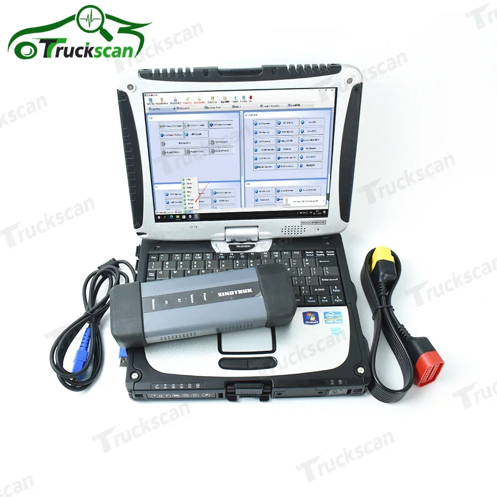 Truck Diagnostic Tool For HOWO Sinotruk tool for HOWO/A7/T7H/Sitrak/Hohan Heavy Duty Sinotruck Diagnostic Tool with CF19 laptop