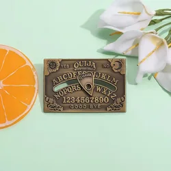 Ouija Board Enamel Pin Spooky Spirithalloween Witchcraft Divination Brooch Lapel Metal Badge Mysterious Halloween Jewelry Gift