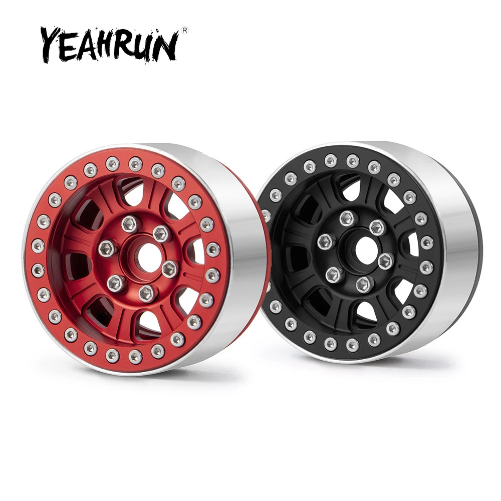 

YEAHRUN Beadlock алюминиевый сплав 1.9 дюймов колёсные диски Hub для Axial SCX10 CC01 D90 масштаб 1/10 RC Гусеничный автомобиль грузовик модель Запчасти