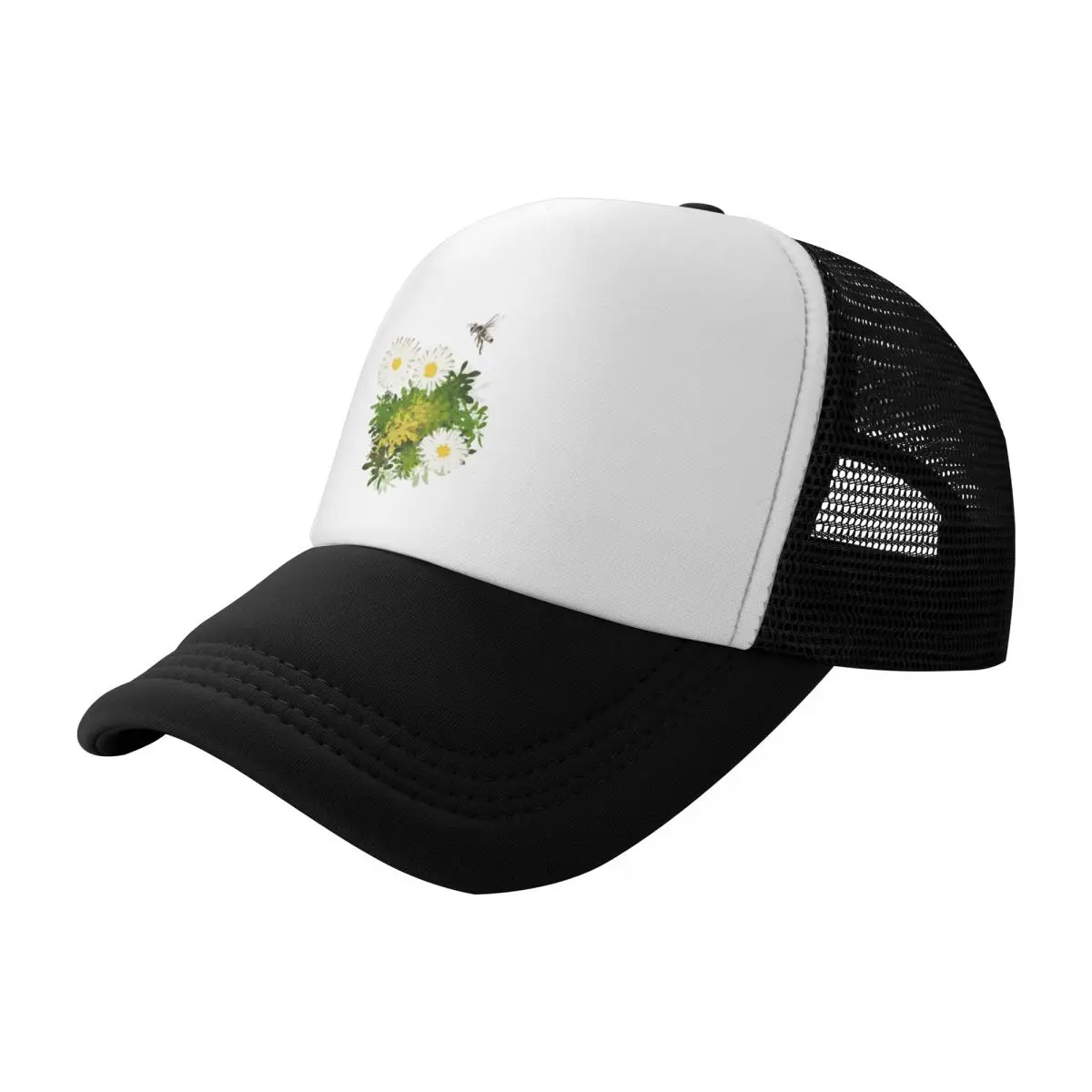 

Flowers and Bee Baseball Cap Hat Man For The Sun Sun Hat For Children Girl Men's
