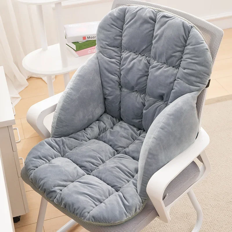 USB Heated Chair Cushion with Back Support, Plush Warm Seat & Backrest Pad for Office Home